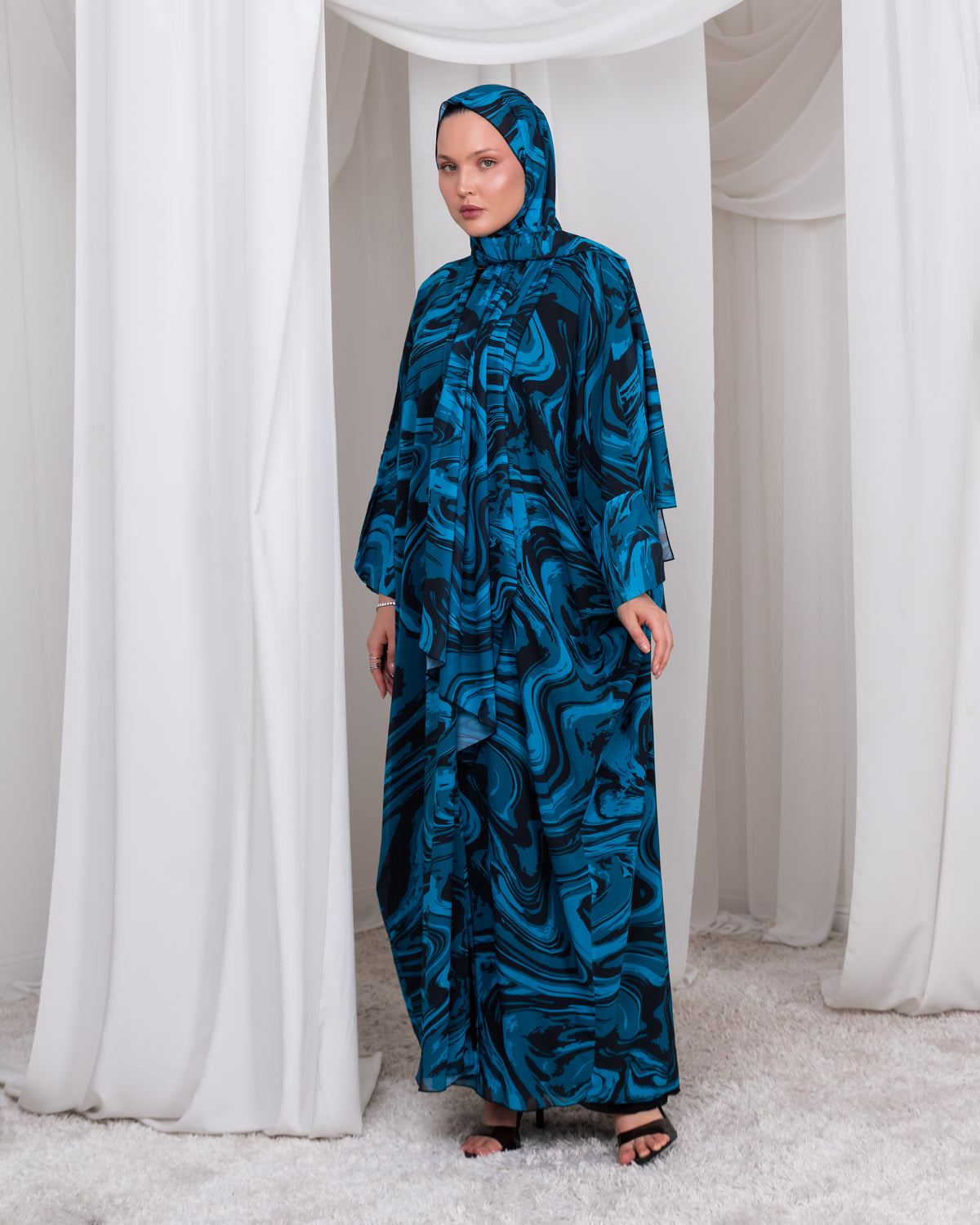 Blue Wave Abaya