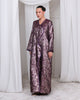 The Imperial Curve luxury purple metallic-thread brocade abaya by Le Marque Closet