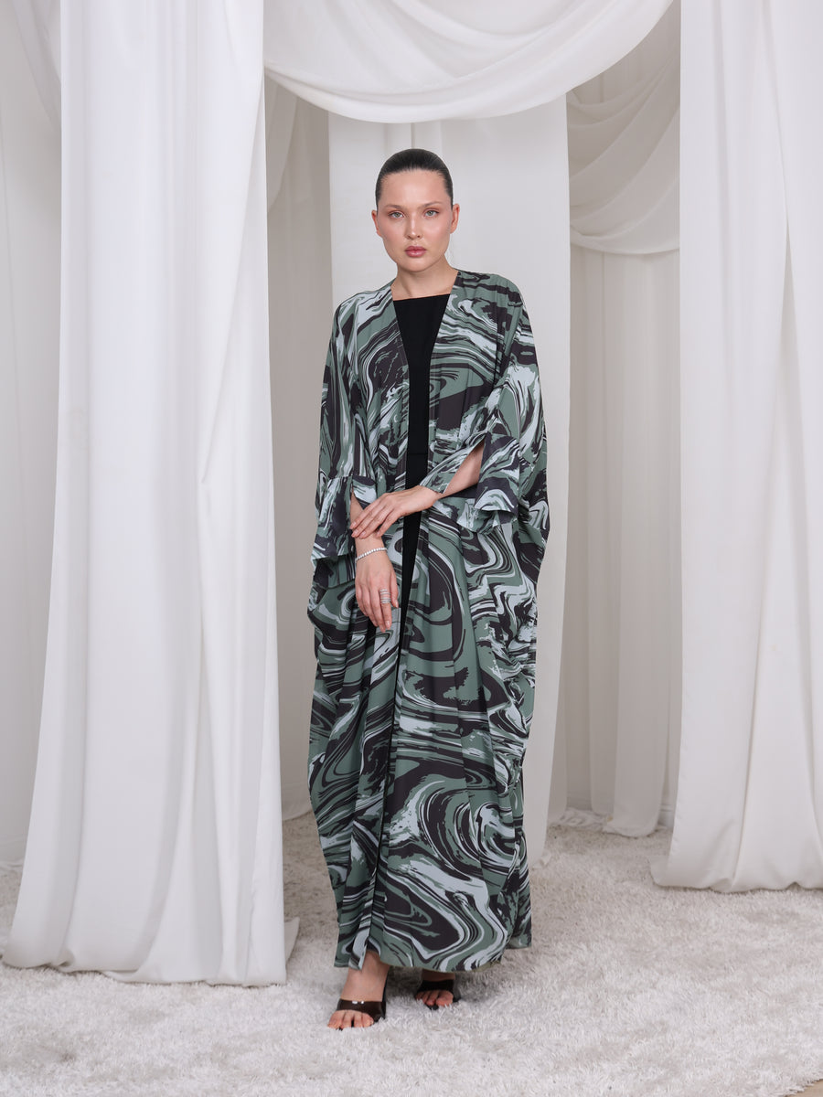 Olive Wave Abaya