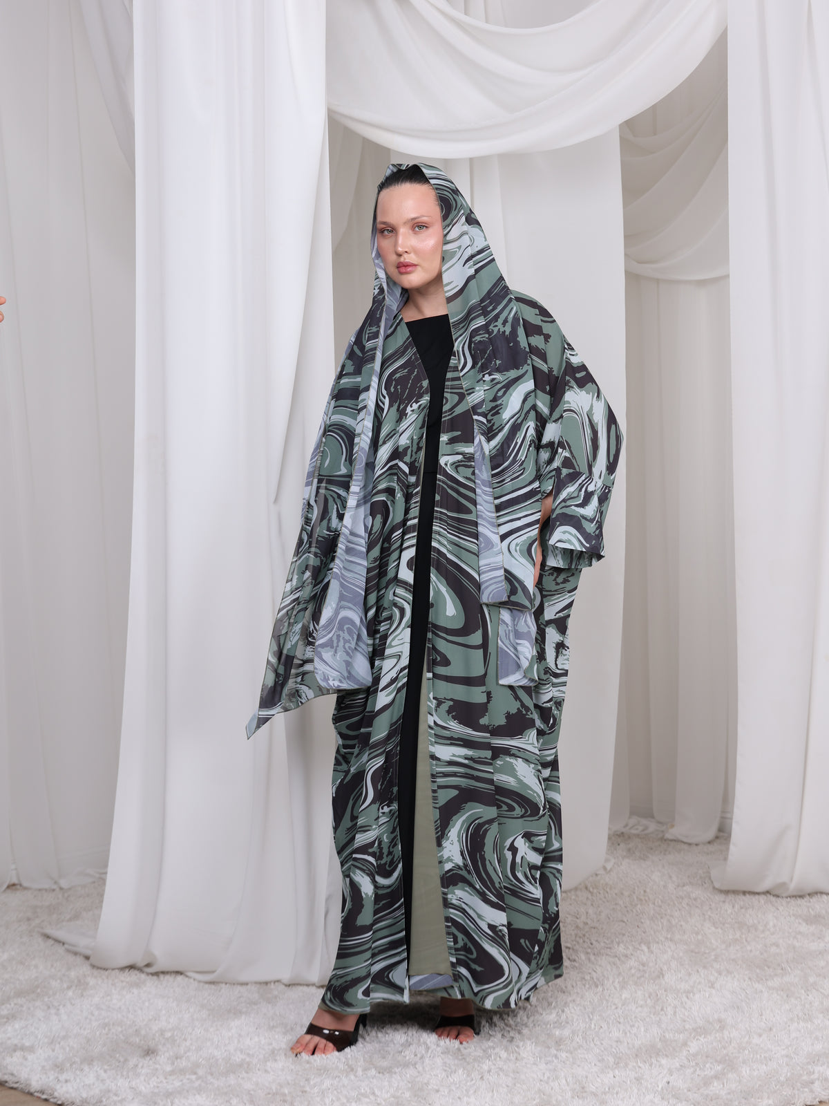 Olive Wave Abaya